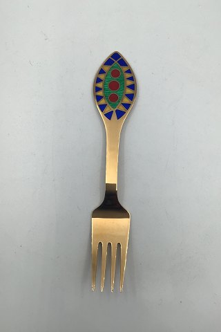 1970 Michelsen A Danish Gilded Christmas Fork 
