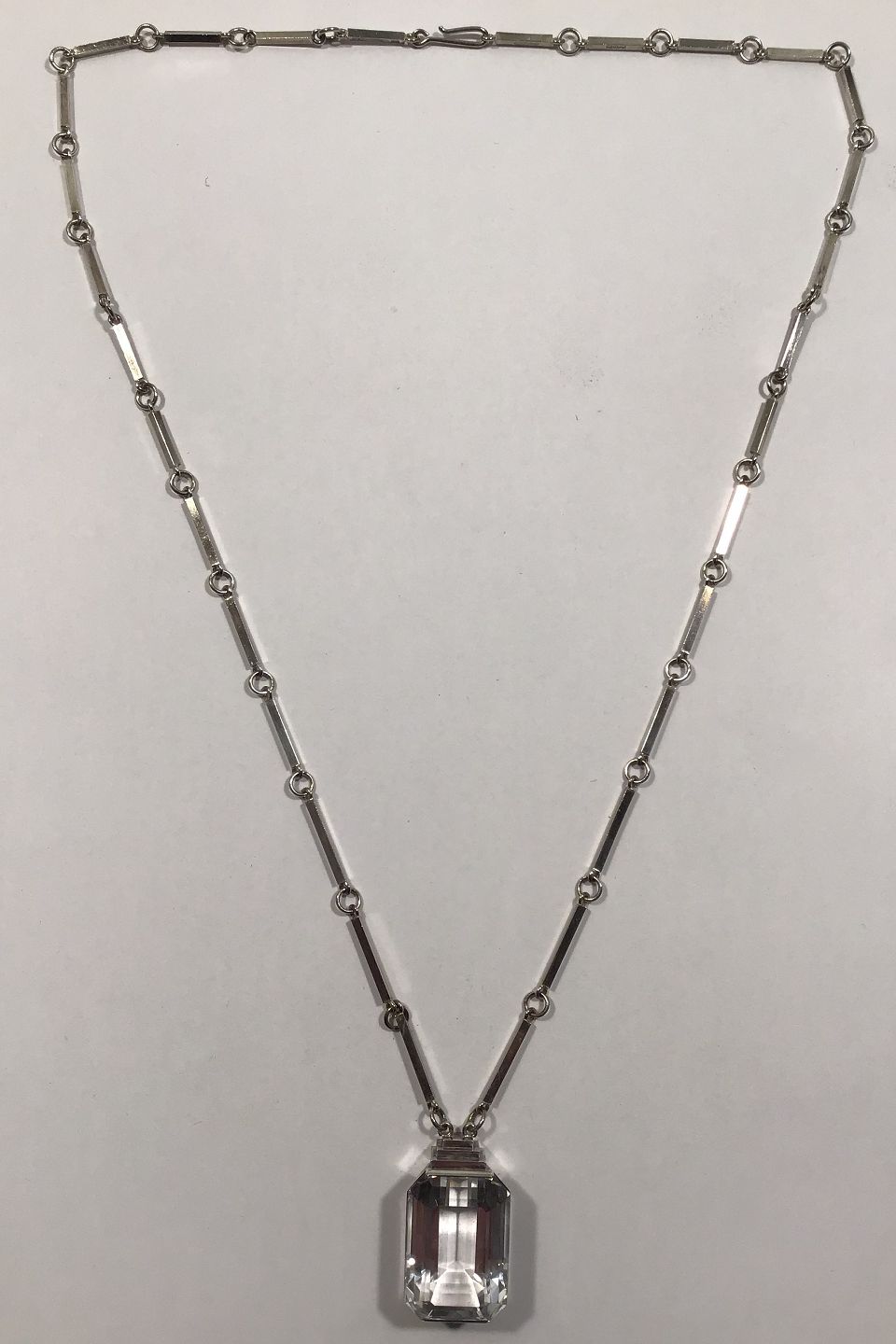 2 cm silver Rock crystal pendant