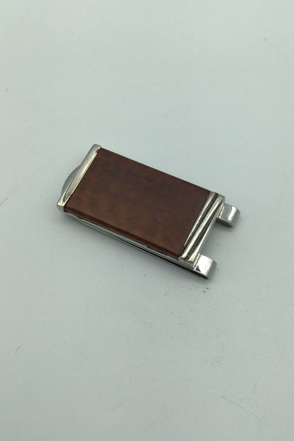 Danam Antik * Cartier Sterling Silver/Steel/Wood Money clip